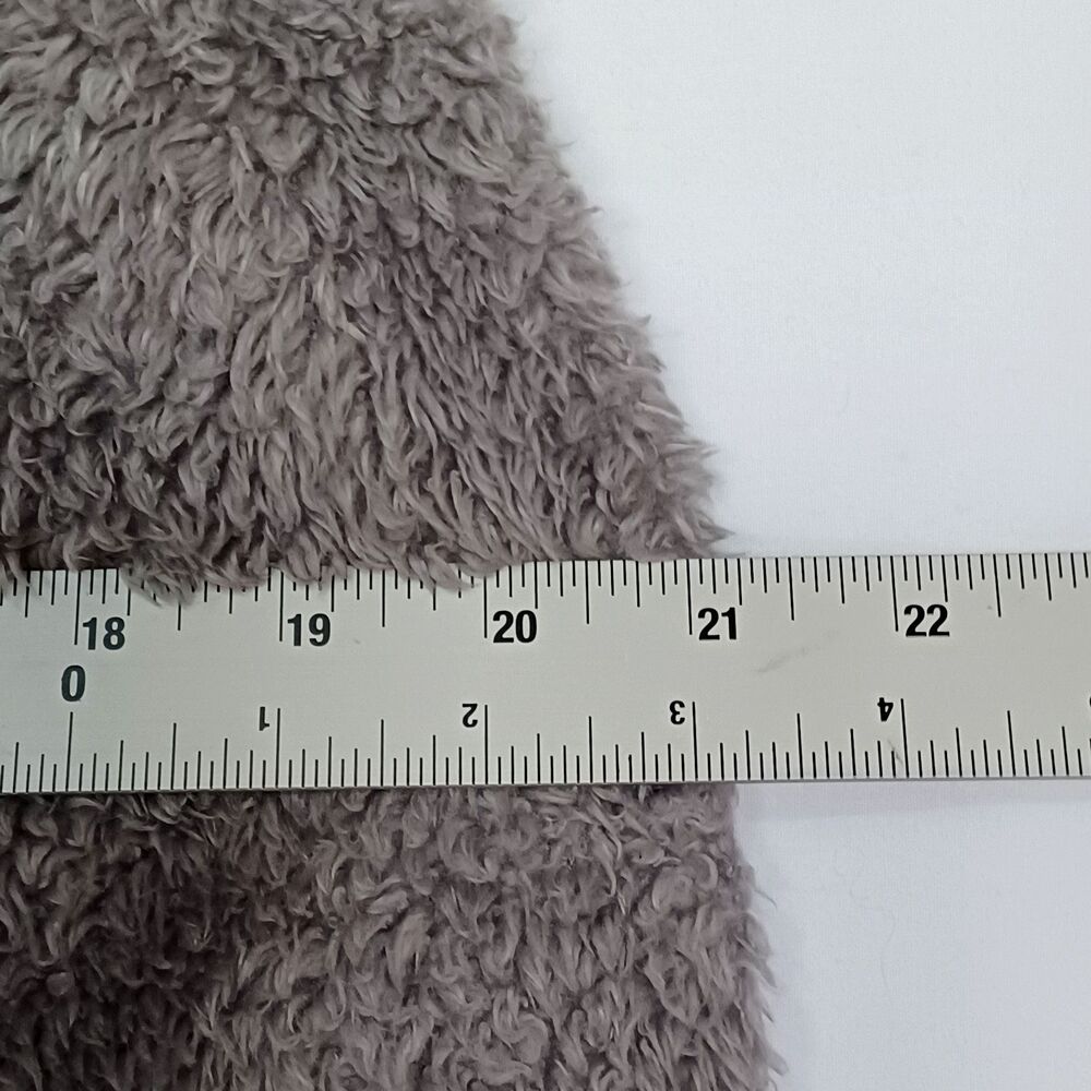 Women's Size S Hooded Fleece Pajama Set, 2-Piece, Gray/White, Long Sleeve Plush - Picture 13 of 15